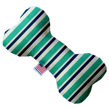 MIRAGE PET PRODUCTS Aquatic Stripes Canvas Bone Dog Toy 6 in. 1267-CTYBN6